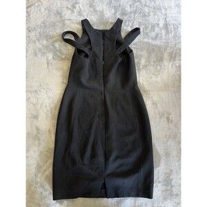 Vintage 90s Y2K Emilio Pucci Sheath Dress Wool/Silk Black Size 12 Full Zip RARE